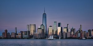 Lower Manhattan seen from NJ