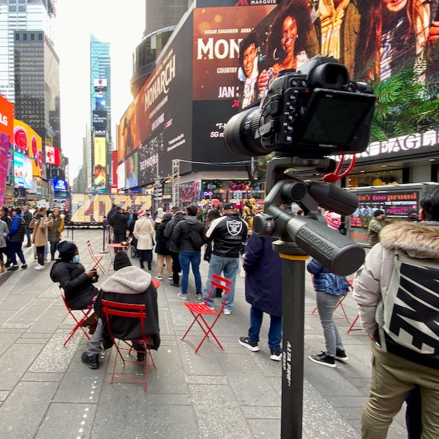 Shooting timelapse in Times Square